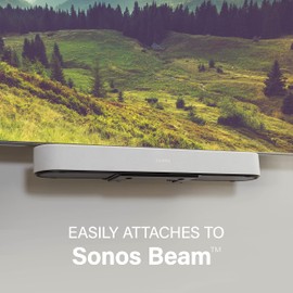 SANUS Soundbar Mount for Sonos Beam - Height Adjustable up to 12" & Designed to Work with Any TV - Custom Fit to Sonos Beam for Optimal Audio Performance
