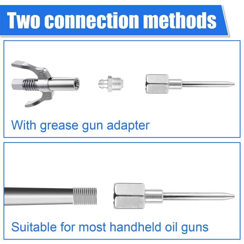 7pcs Grease Gun Needle Accessory Set, Including 5 Grease Needle