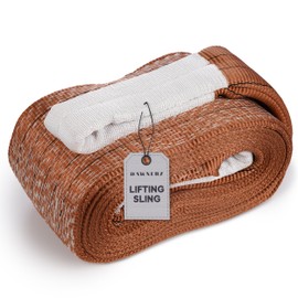 Dawnerz Industrial Lifting Sling 13200 Lbs Vertical WLL 14ft - Eye and Eye Flat Polyester Web Sling - Crane Synthetic Lifting Strap for Construction, Boat Lift Strap (7.1" x 14')