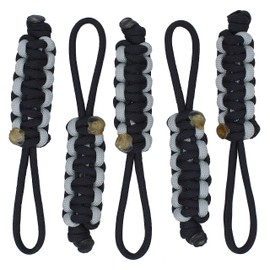 BubbasGarageTv - Large Heavy Duty Paracord Zipper Pulls (Light Grey)