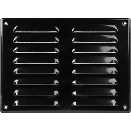 10" x 7.5" Inch Black Air Vent Cover - Steel Return Air Grilles - for Ceiling and Sidewall - HVAC - with Insect Protection Screen (10.23''x7.48'' Inch, Black)