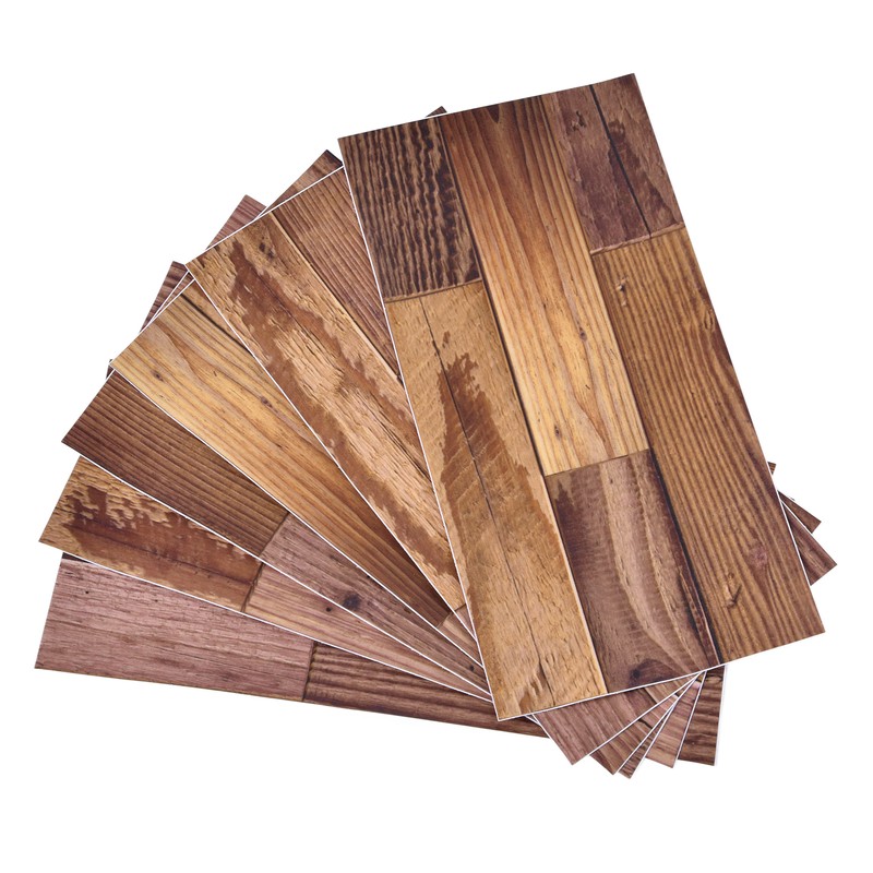 18PCS Wall Stickers Peel and Paste Wood Grain Furniture Refurbishment