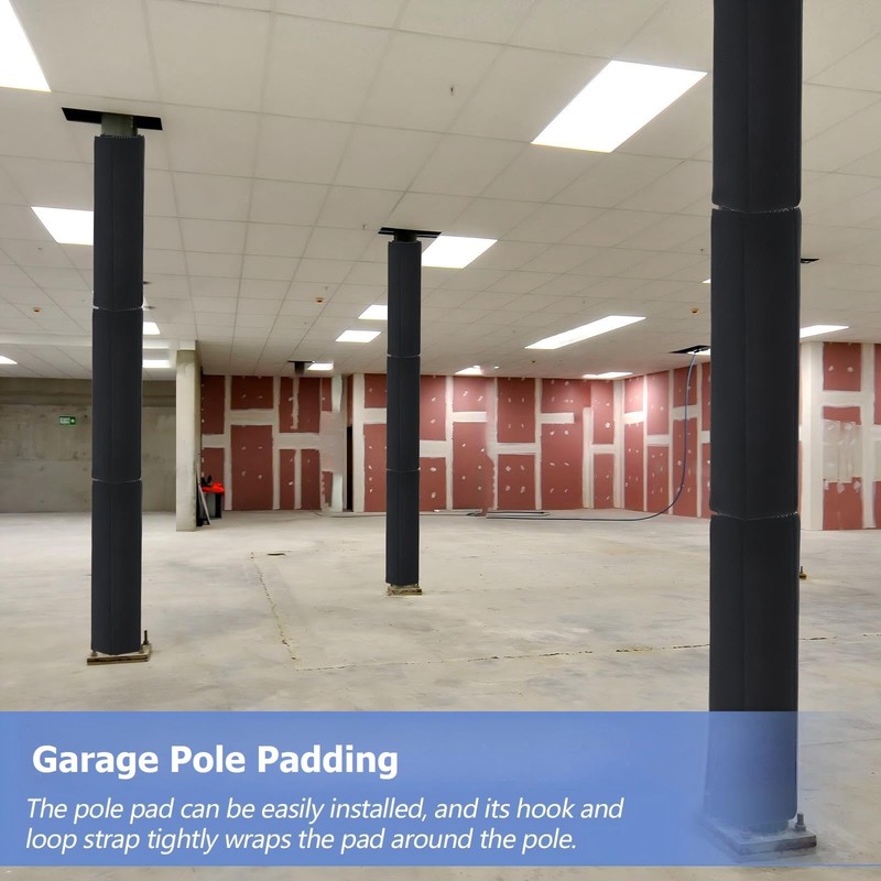 Mindsoft 6 Pcs Garage Pole Padding with Anti Slip Fabric