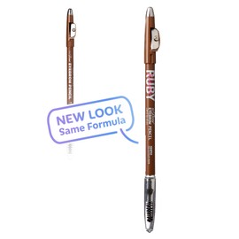 Ruby Kisses GoBrow Eyebrow Pencil, Sharpenable, Longwear, Long Lasting Eyebrow Wooden Pencil for Natural-Looking Brows 3 PACK (Chocolate Brown)