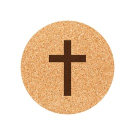Christian Cross Cork Coaster Set of 6