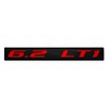 ERPART 6.2 LT1 RED on Black Highly Polished Real Aluminum