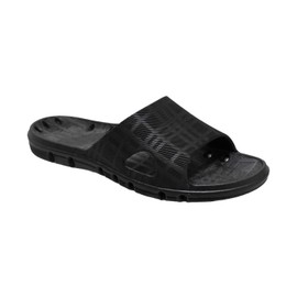 Ad Tec Women’s PVC Slide Sandal, Shower Slipper with Drainage Holes, Comfortable Slides Sandal Non-Slip & Quick Dry, Casual Indoor/Outdoor Slippers Sandal, Black, 7