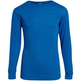 Arctic Hero Boys' Thermal Underwear - 2 Piece Waffle Knit Top and Long John Set (8-18), Size 8/10, Grey/Royal