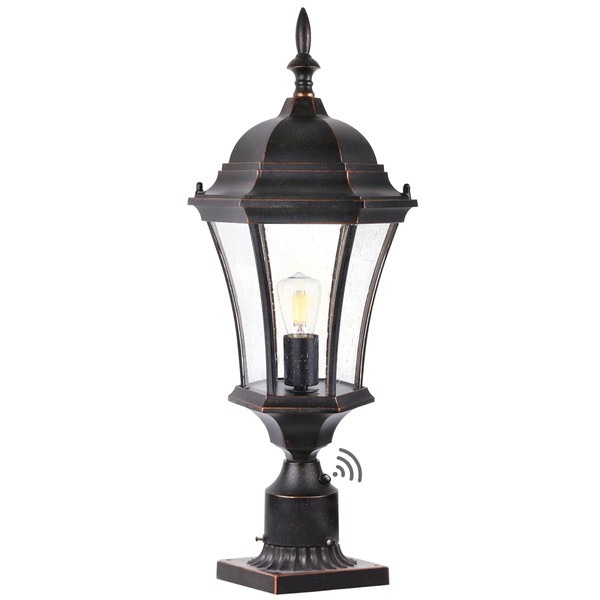 GOALPLUS 24" Outdoor Post Light with Dusk to Dawn Sensor,