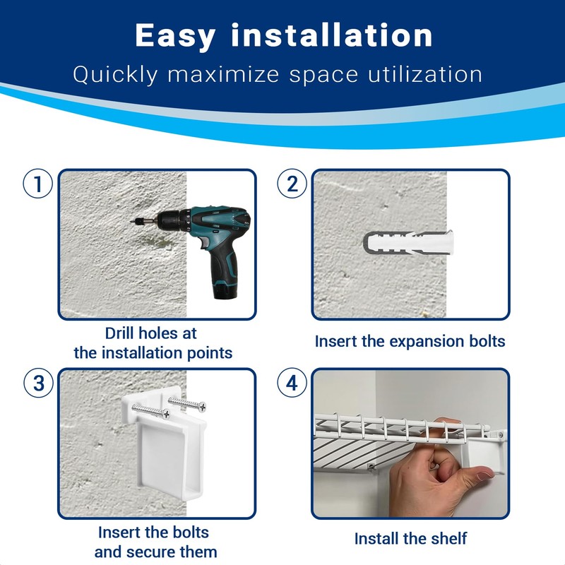 Hufopik 8 Pack Wire Shelf End Bracket, Designed for Closetmaid