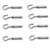 8X NUZAMAS M10 Expansion Screw Bolts Hook 304 Stainless Steel