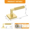 Amerdeco 3 Pack Brushed Gold Passage Door Handles,Heavy Duty Non-Locking