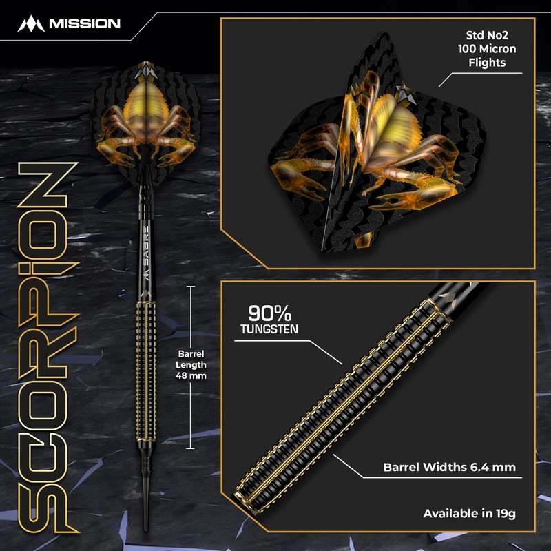 Mission Scorpion 90% Soft Darts