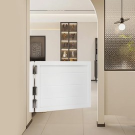 Swinging Cafe Door, 35.4" x 23.6" Single Western Solid Wood Saloon Door Swing with 1-1/8" Thick, Cafe Bar Porch Entrance Swinging Door