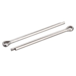 sourcing map Split Cotter Pin, 3mm x 60mm Stainless Steel Clip Fastener Fitting for Automotive, Mechanics, Silver Tone, 30Pcs