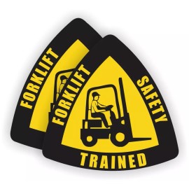 Unbranded/Generic 2pk Forklift Safety Trained Hard Hat Decals Helmet Stickers Fork Lift Tow Motor