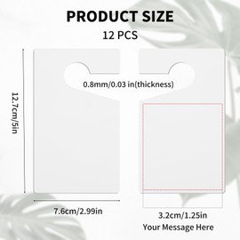 12 Pieces Thicker Parking Permit Hang Tag Blank DIY Passes,Recyclable Weatherproof Rearview Mirror Hanging Pass 3 x 5 Inches for Employee Resident Car Lot Enterprises Office and More ﻿