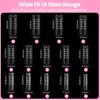 GlimightyX Toe Dual Forms for Polygel,140Pcs Poly Gel Toenail Forms