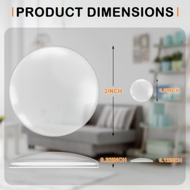 BukSuk 12 Pieces Door Stoppers for Wall, 2'' Door Stoppers, Clear Door Knob Wall Protector, Door Stops with Cabinet Door Bumpers, Washable & Reusable Wall Protectors, Self Adhesive (12 Pcs)