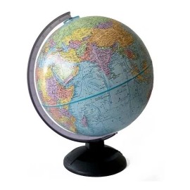 Globemaster Globo Terráqueo Azul Didáctico 30.5cm Con Relieve Montañas