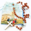 Religious Virgin of Fatima Rosary with 59 Wooden Beads. Wooden
