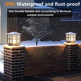 SLAWA Outdoor Post Lights Fixture, Modern Yard Entry Outdoor Column Lights with Aluminum Housing, Patio Pillar Lights Outdoor with Tempered Glass, IP65 Waterproof