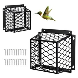Dryer Vent Bird Guard for 3"-4" Vent Cover Outside, Metal Mesh Dryer Vent Cage Protector, Animal & Pest Proof Vent Cover for Bathroom Exhaust Fan — Black 2PCS, 7"Lx7"Wx5"H