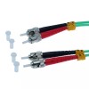 SF Cable 5m ST/UPC-ST/UPC OM3 Multimode Duplex Aqua Fiber Optic