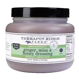 Terrapin Ridge Farms Ginger, Miso, and Honey Salad Dressing – White Miso Vinaigrette for Salads, Stir Fry, and Dipping – 1 Quart