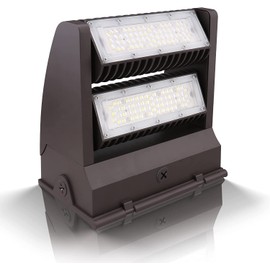 Rotatable LED Wall Pack Light 120W(500W MH Equiv.) 5000K 16,200 lumens, Adjustable Head LED Wall Pack - Great for Area Light, Warehouse, Industrial and Commercial Use (120W)