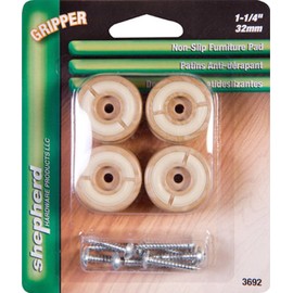 Shepherd Hardware 3692 Gripper Non-Slip Furniture Pad, 1-1/4-Inch, 8-Count