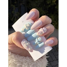 [Cross Nail Daily Nail] 2 types of milky cross nail tips - Long Square / [크로스네일데일리네일] 밀키 크로스 네일팁 2종 - 롱스퀘어