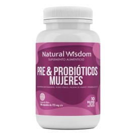 Probióticos Mujer + Prebióticos | 10 Billones por cápsula | Fortalece el sistema inmunológico | Probióticos femeninos | Colágeno hidrolizado - Vitamina A, D, E, K1 y C - 180 Cápsulas