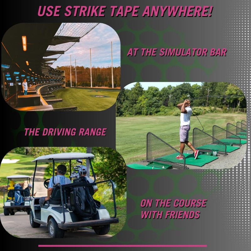 STRIKEPRO Strike-Tape Golf Club Impact Labels. Universal Club face Stickers,