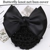 GZNB Thick Hair Net with Bow Hair Net Bun Bun