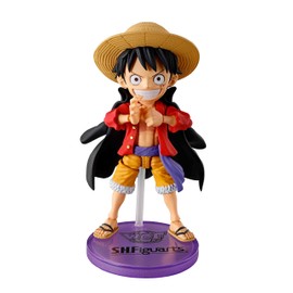 BANDAI SPIRITS World Collectable Figure x S.H. Figuarts One Piece Monkey D. Luffy, Approx. 3.0 inches (75 mm), PVC & ABS, Pre-painted Action Figure