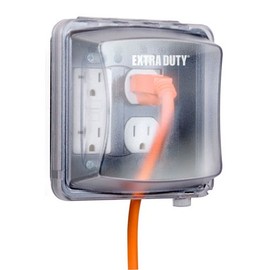 TayMac MM2420C Bell 2-Gang Non-Metallic Vertical Mount Weatherproof in-Use Cover, Clear