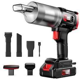 ONAVOT Handheld Vacuum Cleaner Cordless - 35000PA Strong Suction for Car & Home, Car Vacuum Portable Rechargeable Lightweight for Pet Hair with HEPA Filter, Quick Clean in Office/Desk/Couch (Red)