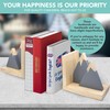 Wooden Mountain Book Ends for Kids Books - Mountain Bookends