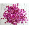 12 Diminutive Hot Pink Mother of Pearl Buttons ~ under