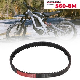 Motorcycle Drive Belt Replacement for Sur-Ron X Light Bee & Dirt EBike X160 X260 - High-Performance Rubber Transmission Belt for Stable