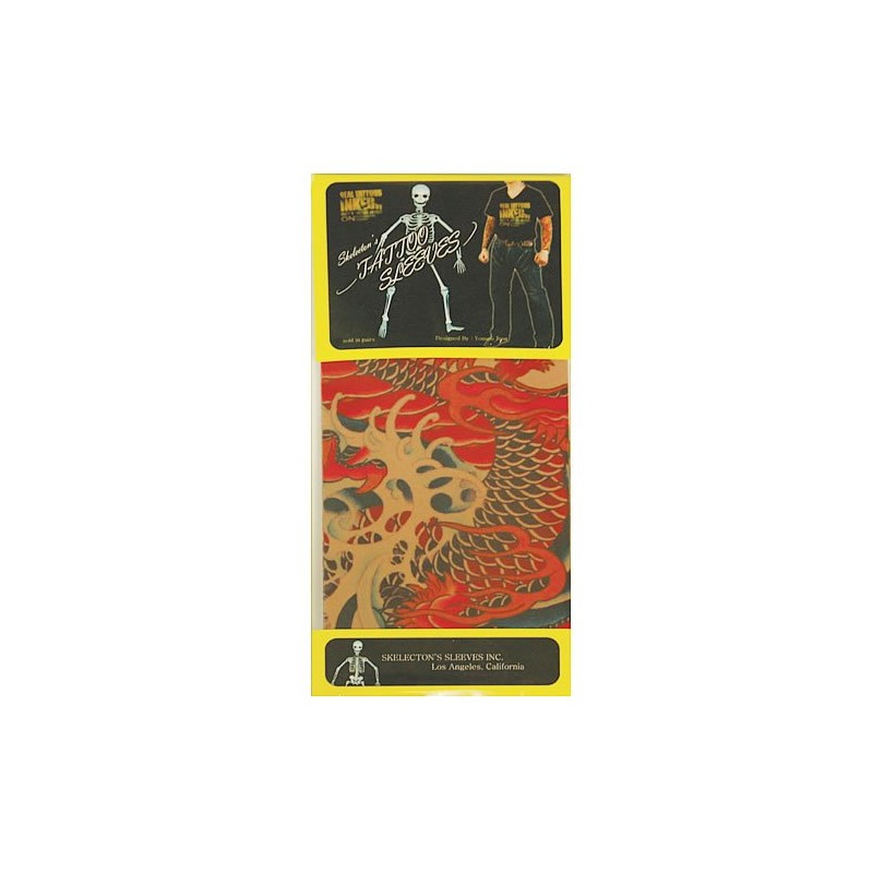 Tattoo Sleeve E Red Dragon Type 2 Japanese Carving Style