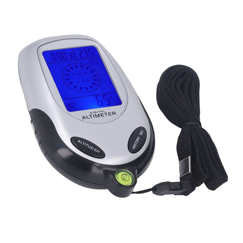 6 in 1 Altimeter Barometer Digital Display Multifunctional Thermometer Clock