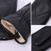 Mens Leather Mittens Soft Lambskin Warm Winter Fleece Lined by