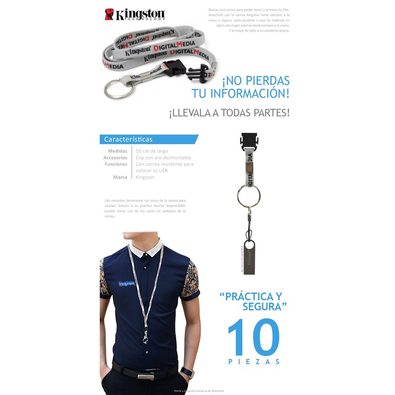 Kingston Flash Lanyard - 100 Pack