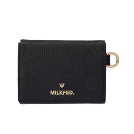 Milkfed Tri Fold Leather Wallet, black