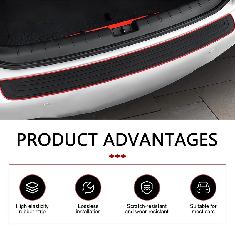 winterrock Car Rear Bumper Protector, 35" x 3.15" Rear Bumper