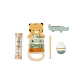 Vertbaudet Tanzania Baby Musical Instruments Set of 4 Natural Wood FSC®