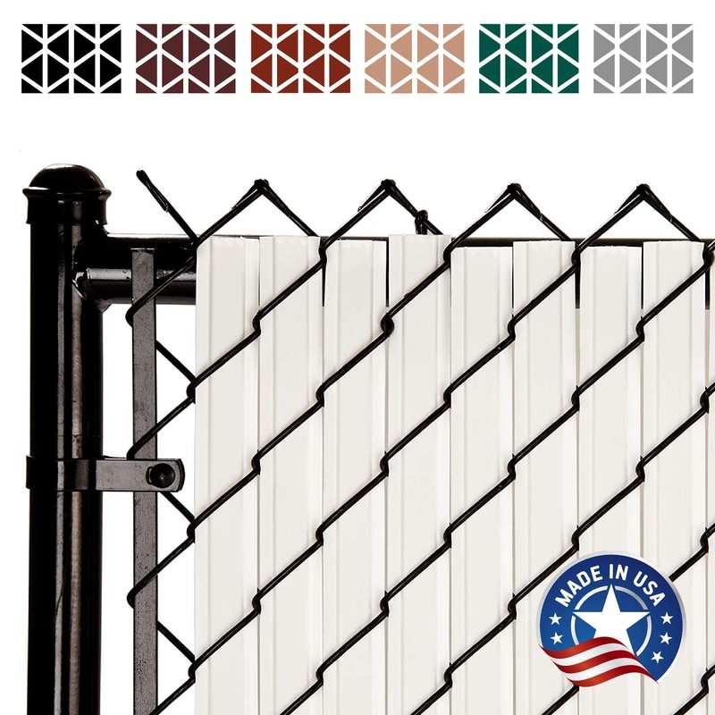 SoliTube Slat Privacy Inserts for Chain-Link Fence, Double-Wall Vertical Bottom-Locking