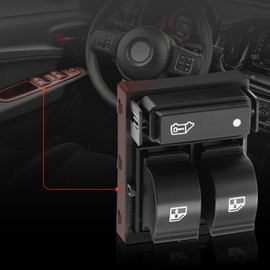 Frankberg Window Regulator Switch, Window Switch, Switching Unit, Front Left, Compatible with Jumper Bus Box 2008-2011, Ducato Bus Box 250, 2006-2024, Boxer Bus Box 2008-2011 Replace# 735487419